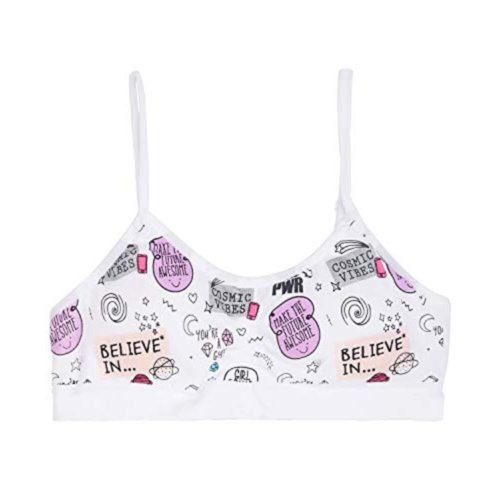 Maidenform Little Big Girls Printed Seamless Ruched Crop Bra